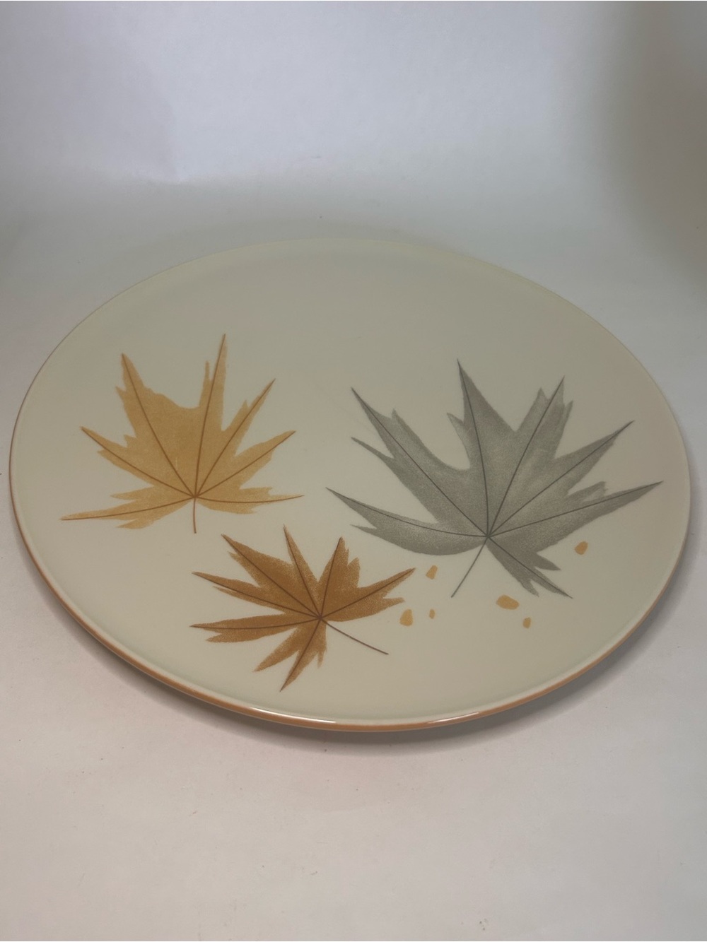 BEN SEIBEL HARVEST TIME MCM IROQUOIS AUTUMN LEAF DINNER PLATE 10 1/4" VINTAGE